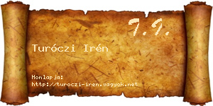Turóczi Irén névjegykártya